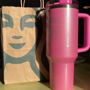 NEW! Pink 2024 Starbucks Stanley 40z Tumbler